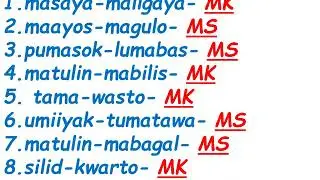 KASINGKAHULUGAN at KASALUNGAT || Teacher Melin