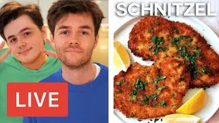 Webb Brothers Cooking for Corey | Schnitzel LIVE from the Kitchen #3