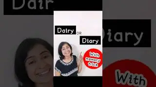 Dairy vs Diary #homophones #learnenglish #englishvocabulary #shorts #shortsindia #spokenenglish