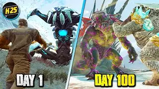 I Survived 100 Days in HARDCORE Ark Survival Evolved on EXTINCTION😬