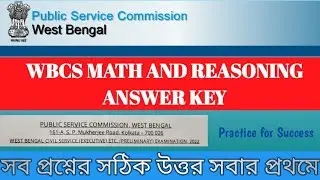 WBCS MATH AND REASONING ANSWER KEY 2022 @PracticeforSuccess