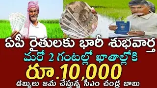 ఏపీ రైతులకు భారీ శుభవార్త|మరో 2 గంటల్లో 10000 జమ అవుతుంది|input subsidy amount released|annadata