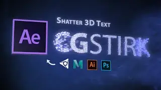 Shatter 3D Text for Element 3D with After Effects, Maya, Photoshop, and Illustrator