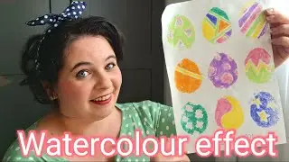 How to make Watercolour Effect Easter Egg Prints in Art Club with Miss Burford