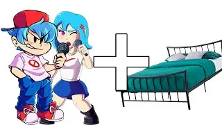 FNF Boyfriend x Sky + bed = 💑  FNF ANIMATION BEST MOMENTS
