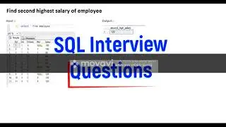 SQL Interview Question Find second highest salary of employee