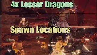 Dragon's Dogma 2 4x Lesser Dragon Spawn Locations Postgame Farming Route