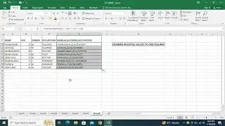 HOW TO COMBINE MULTIPLE CELL VALUES INTO ONE CELL IN EXCEL #excel #exceltips #exceltutorial