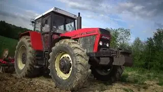 ZTS 16245 Talerzowanie i siew na górkach. Massey ferguson 592 Ford 5000