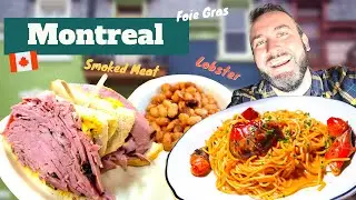 Iconic CANADIAN FOOD In Montreal 🇨🇦 GIANT Smoked Meat  + Massive LOBSTER SPAGHETTI 🦞