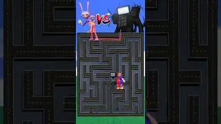 Jax saves Tv woman and Pomni VS Tvman Titan in the maze