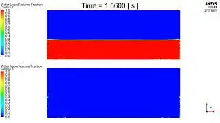 Ansys Fluent: Boiling Water: Volume Fraction Animation