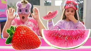 Ruby and Bonnie Guess the Fruit or Vegetable Challenge