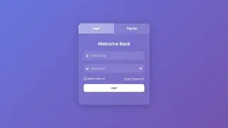 Animated Login Signup Form Switcher HTML CSS JavaScript - No Frameworks!