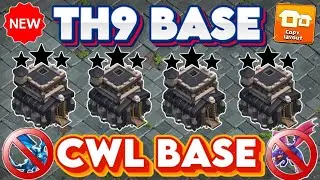 TOP-5 PRO TH9 CWL / WAR BASE || TH9 BASE 2025 || UNBEATEN TH9 ANTI 3 STAR || CLASH OF CLANS