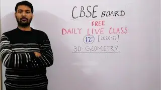 #5. 3 D GEOMETRY || CLASS 12TH || CBSE 2020-21 || DAILY LIVE FREE || RAJEEV SIR || MATHS AASAAN HAI