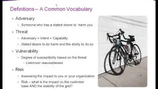 Threats, Vulnerabilities, and Risks Webcast