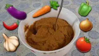 🍆Икра баклажанная 😋по этому рецепту придётся малость потрудиться 😊