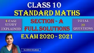 Exam 2021 Section-A CBSE Sample Paper Full Solution | Class 10 Maths 