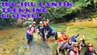 Ibu-ibu cantik jalan kaki ke Leuwi Hejo, Cepet dan Liek... cobain Trekking di Sentul Bogor