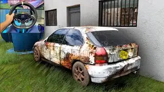 Rebuilding 1997 Honda Civic Type R | Forza Horizon 5 | Moza R9 gameplay
