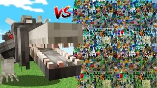 SCP-682 vs 500 RANDOM MOBS!