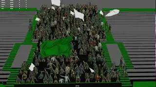 Stadium Fans Sector (Golaem Crowd R&D)