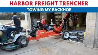 Moving Harbor Freight trencher 62365  backhoe with my mower