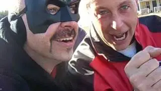 Batman & Christopher Lloyd Driving a Go-Cart