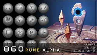 How to create a modified rune alpha in photoshop and ZBrush