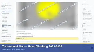 Топливный бак — Haval Xiaolong 2023-2026