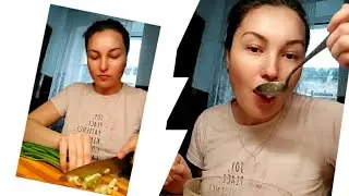I'm cooking dinner🍲 #mukbang