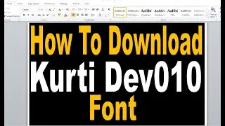 How To Download Kruti Dev Font  || hindi font kaise download kare | krutidev10 download