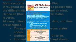 IDOC Status Record EDIDS | Interview Questions | Sivan's SAP SD Training