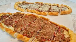 Пиде. Турецкая кухня. Турецкая пицца. 