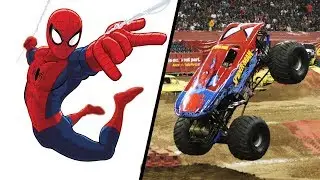 Superheroes In Real Life As Monster Trucks!