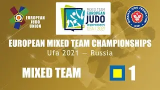 Tatami 1 - European Mixed Team Judo Championships Ufa 2021 - Russia