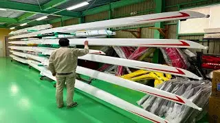 The process of making a Japanese racing boat. The last remaining racing boat factory in Japan.