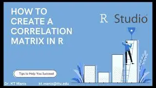 How to create a correlation Matrix in R