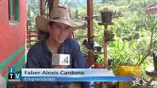 FABER CARDONA, EMPRENDEDOR JARDINEÑO QUE TALLA ECO-SOPORTES MULTIUSOS