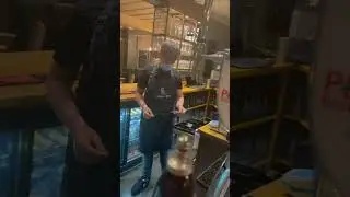 He scammed the bar 