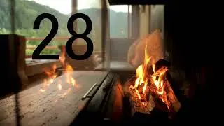 🔥🔥 60-second long video of a calming fireplace with burning logs and realistic crackling fire sounds