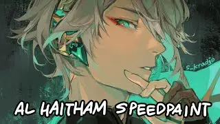 genshin impact - alhaitham speedpaint (photoshop)