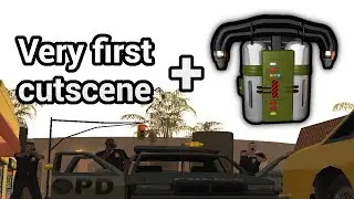 GTA San Andreas - Very First Cutscene with Jetpack + Jetpack from Crazy Trainer