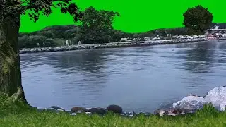 lake green screen - choppy lake Vidio background
