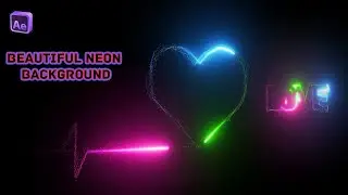 After Effects Tutorial_ How To Create Neon Particles Lines  In After Effects With Saber Plugin.