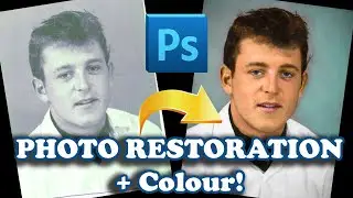 1950s Photo Restoration In Photoshop | Old Photo In Colour | Restoration Timelapse