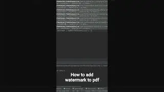 How to add watermark to pdf in python.                               