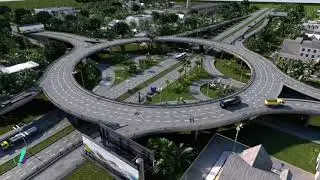 Bridge construction 3D Animation