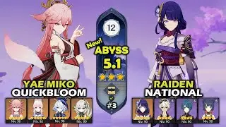 Yae Quickbloom & Raiden National | Abismo 5.1 | Spiral Abyss 12 | Genshin Impact
